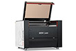 Aeon Nova10 S 吻脚视频  Professional CO2 Laser Cutter and Engraver three-quarter view with lid open