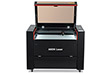 Aeon Nova10 S 漫画啪啪啪视频  Professional CO2 Laser Cutter and Engraver front overhead view with lid open